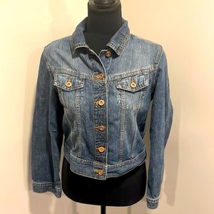 Riders XL Medium Wash Cropped Jean Jacket